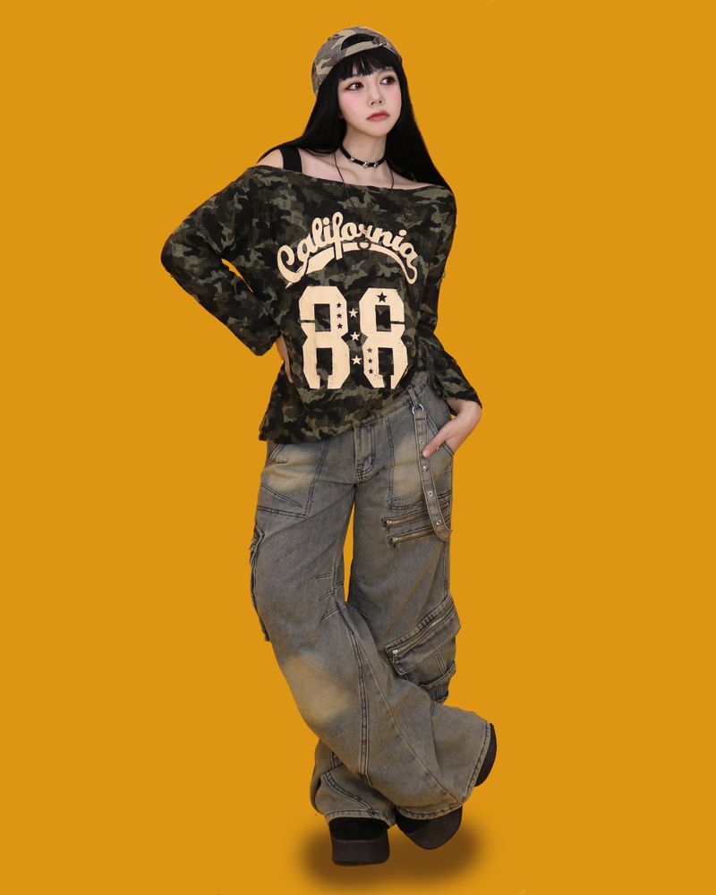 bucky stud denim pants