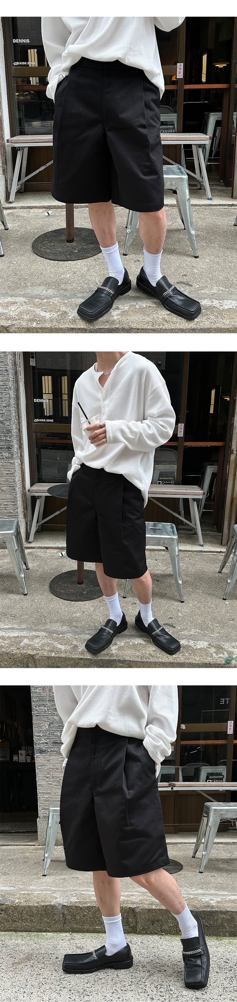 [S/S] Label bermuda cotton pants(4color)