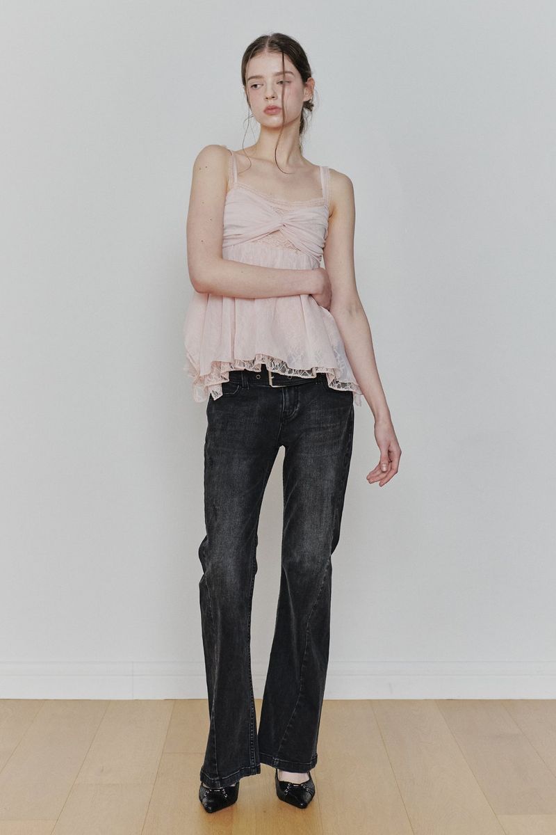 ROSE SHIRRING TOP pink