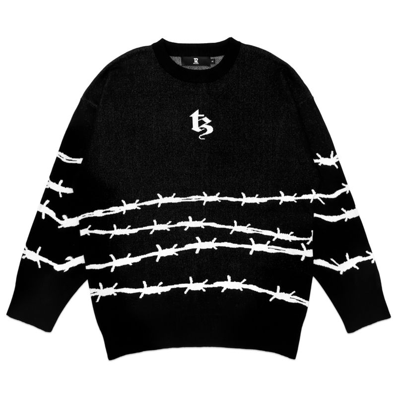 TZWORLDWIDE（トレッズワールドワイド）の「TZ BARBED WIRE OVERSIZED KNIT SWEATER（Tops）」