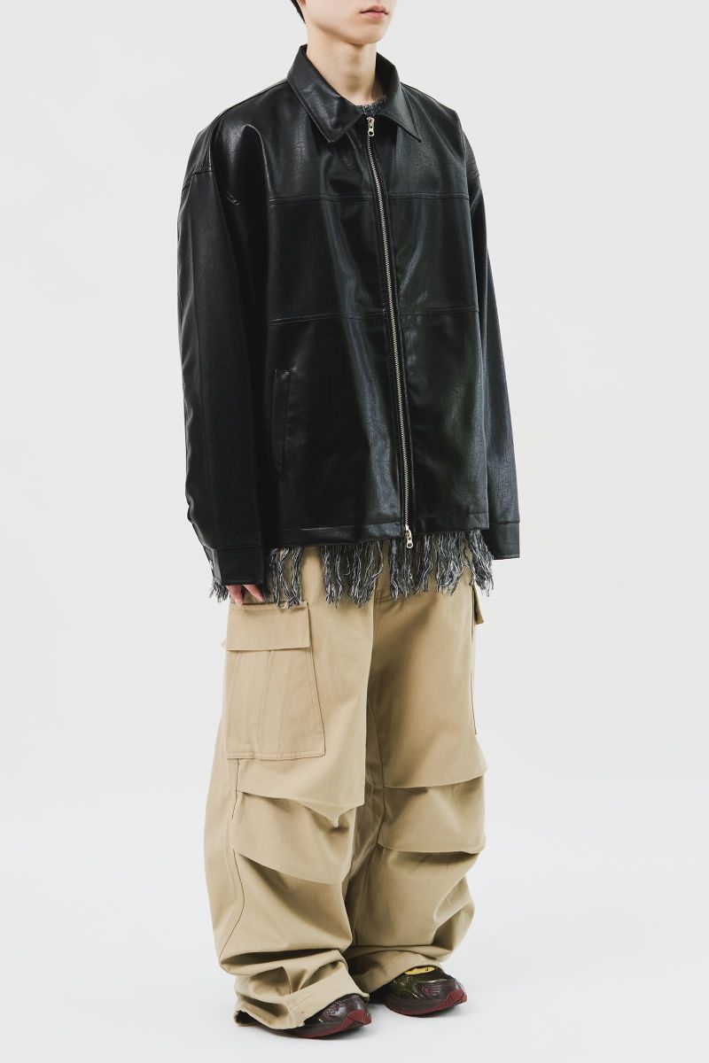 Sarto Oversized Leather Jacket