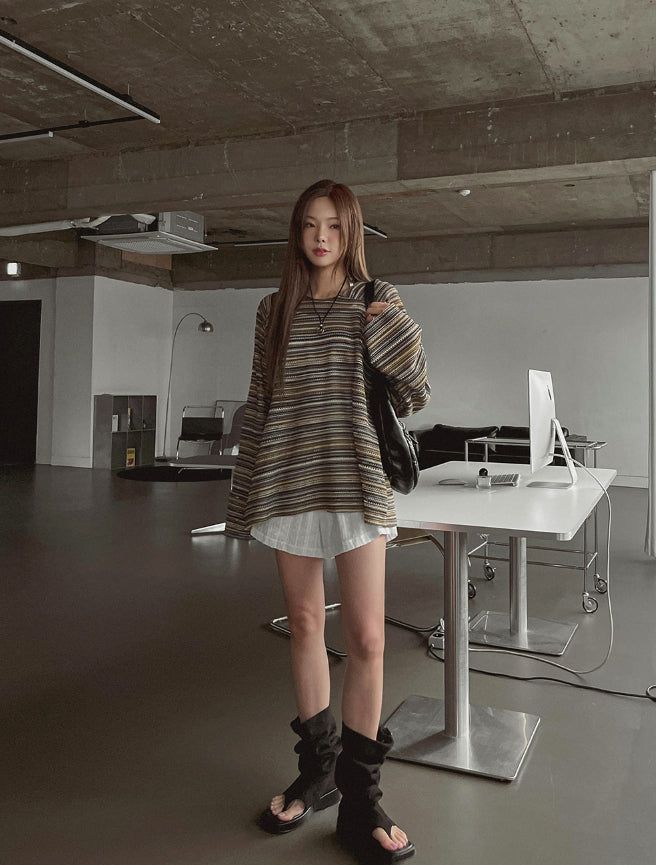 Bohemian see-through knitwear