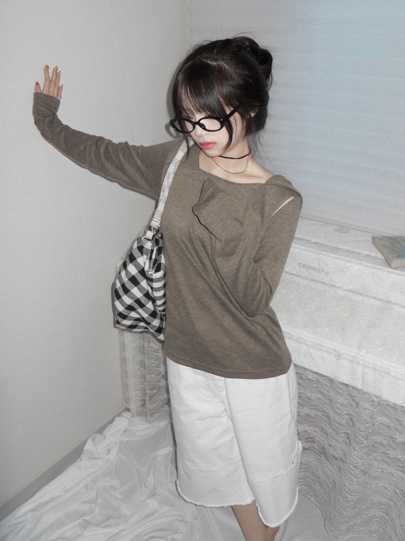 unbal slit hoodie