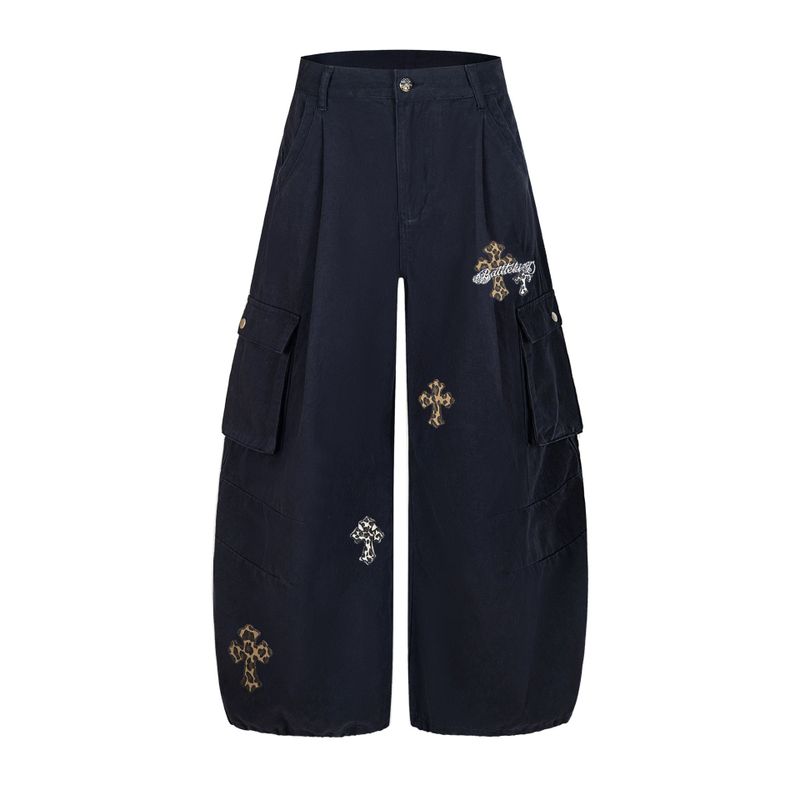 Cross Embroidery Cargo Pants 233238539