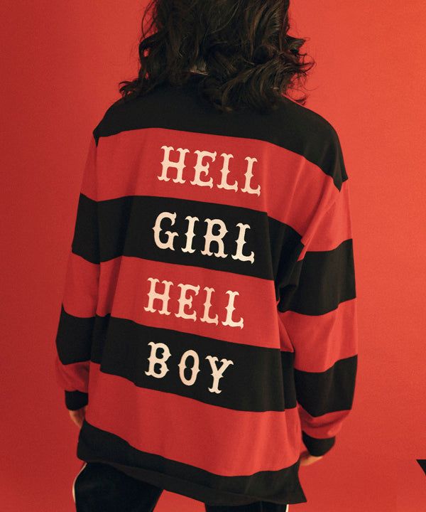 0 1 hell boy rugby shirt