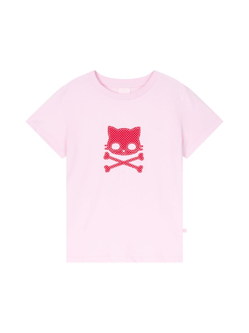 KIRI SKULL PATCH T-SHIRT (PINK)