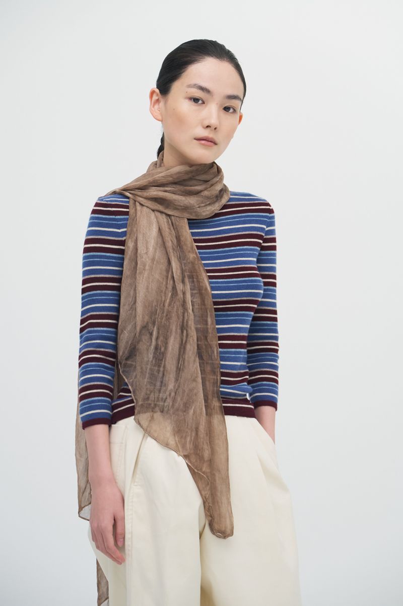 Pleats loom light scarf_5colors