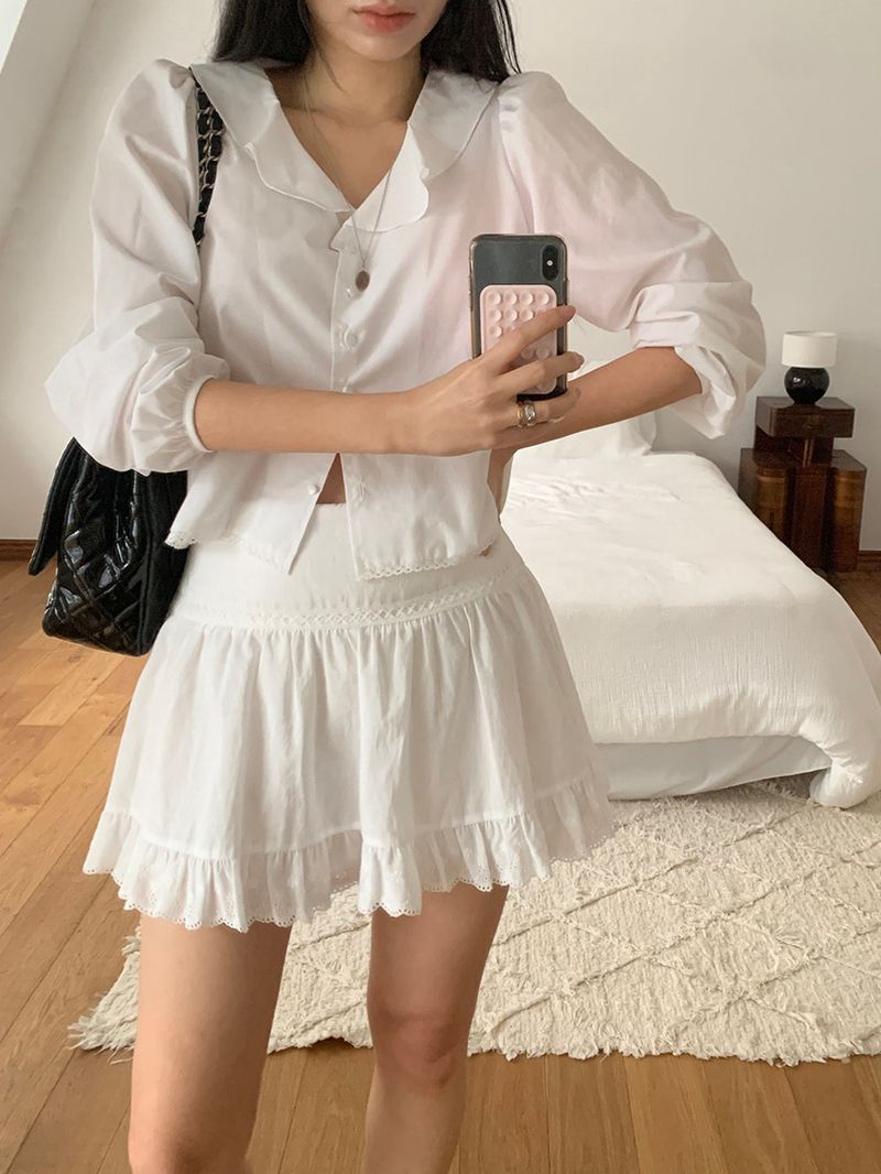 [MADE] Versi lace frill mini skirt