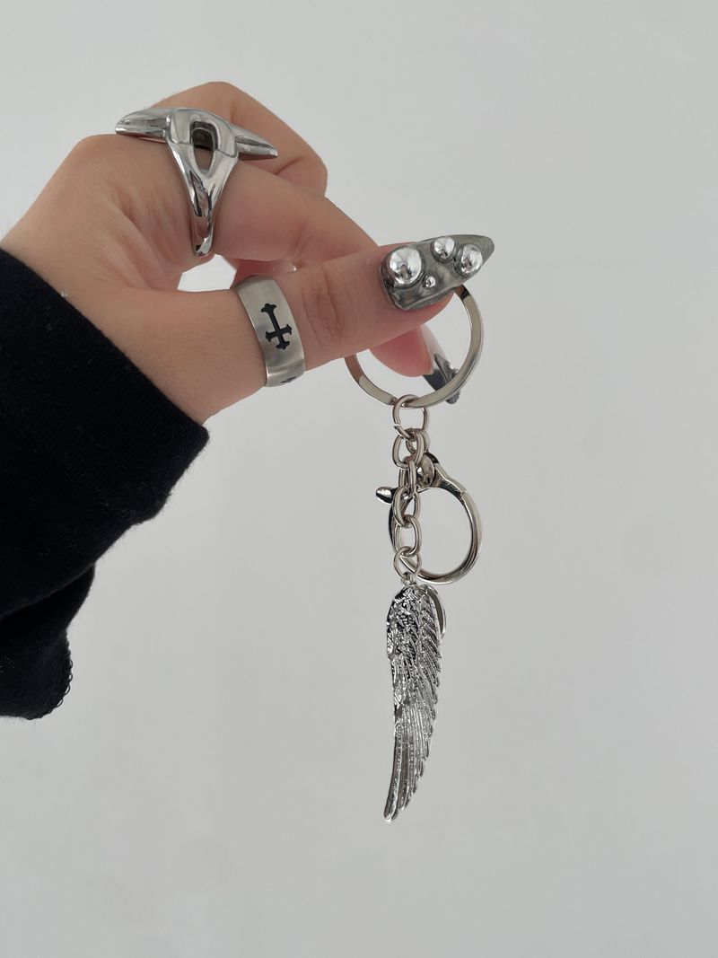 Celestial Feather Keychain