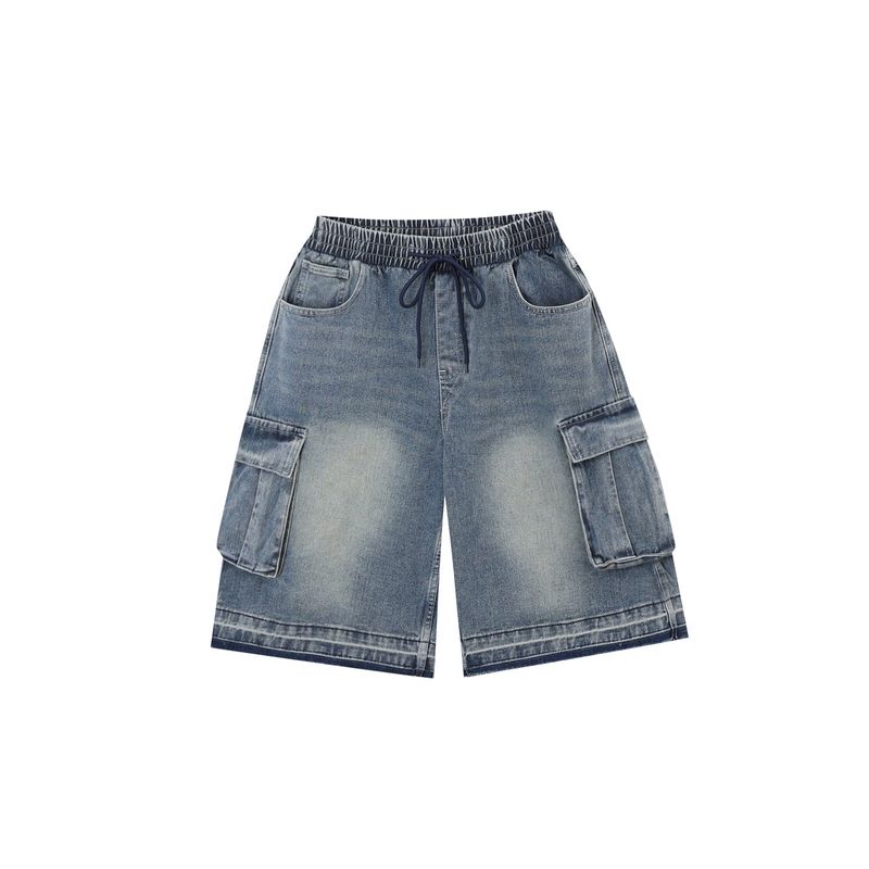 Shadow Denim Cargo Bermuda Shorts (2 Colors)