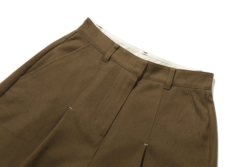 WIDE BERMUDA PANTS_BROWN