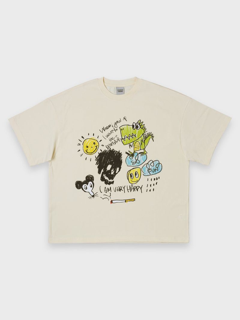 stockholm syndrome（ストックホルムシンドローム）の「ディノTシャツ - クリーム（トップス）」