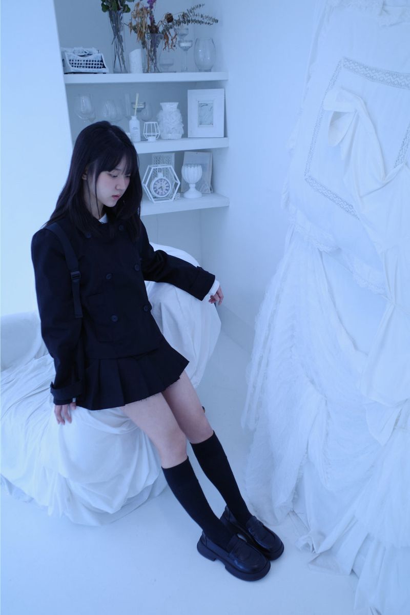High neck double set up (3color) -Jacket