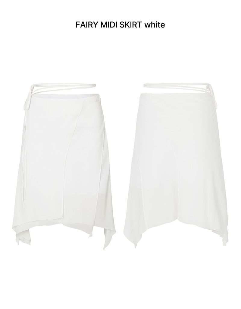 FAIRY MIDI SKIRT white