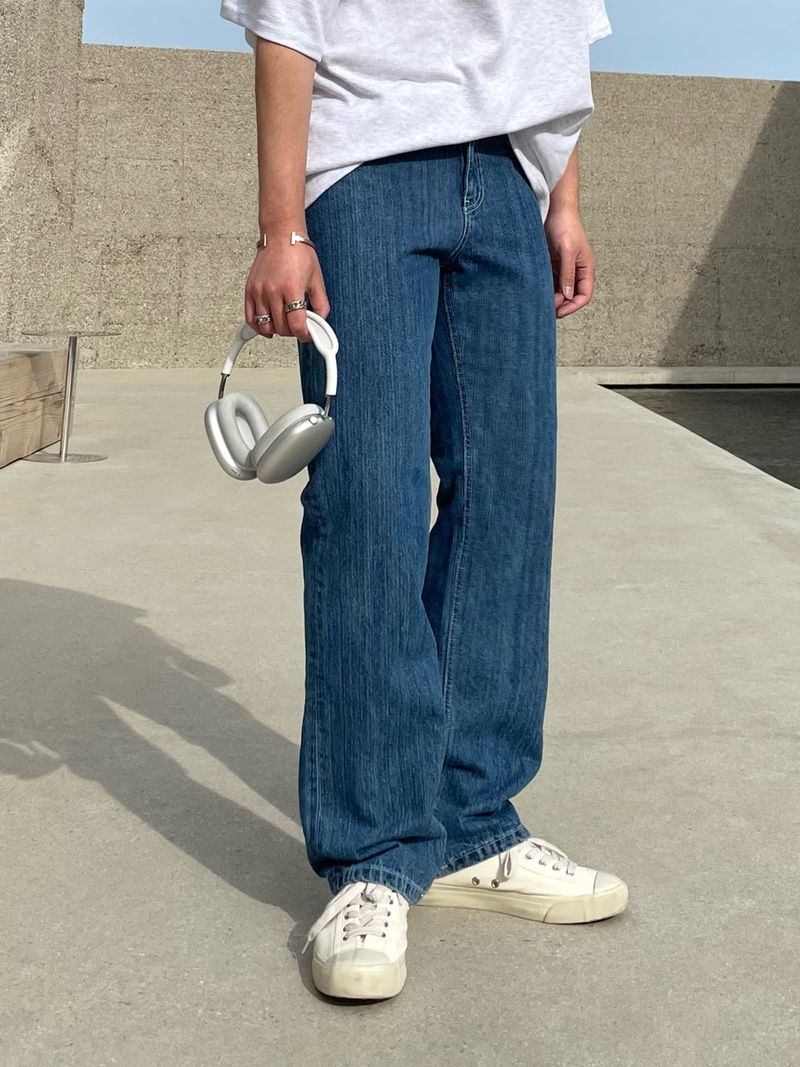 MASION SLIVE DENIM PANTS(ONE COLOR)