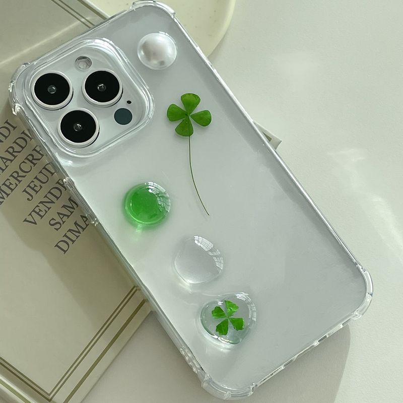 [made]green&clover resin phonecase 