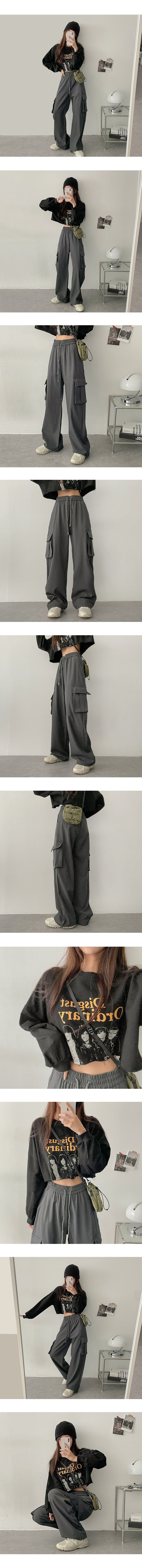 Oddy Cutting Cropped Sweatshirt
