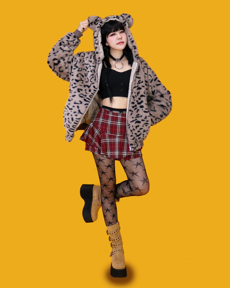 rounding check skirt (2color/속바지)