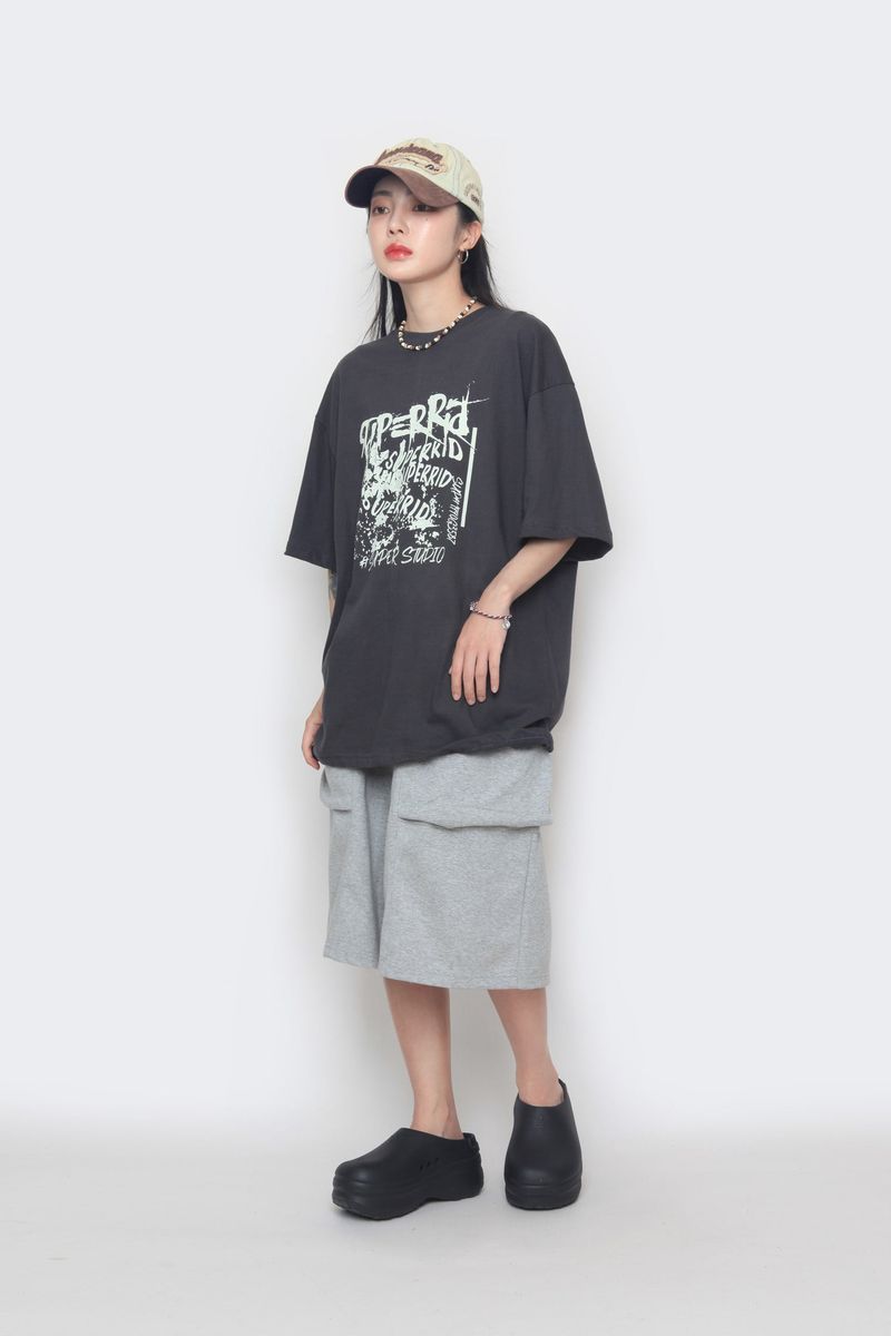 Double-Pocket Balloon Half Pants