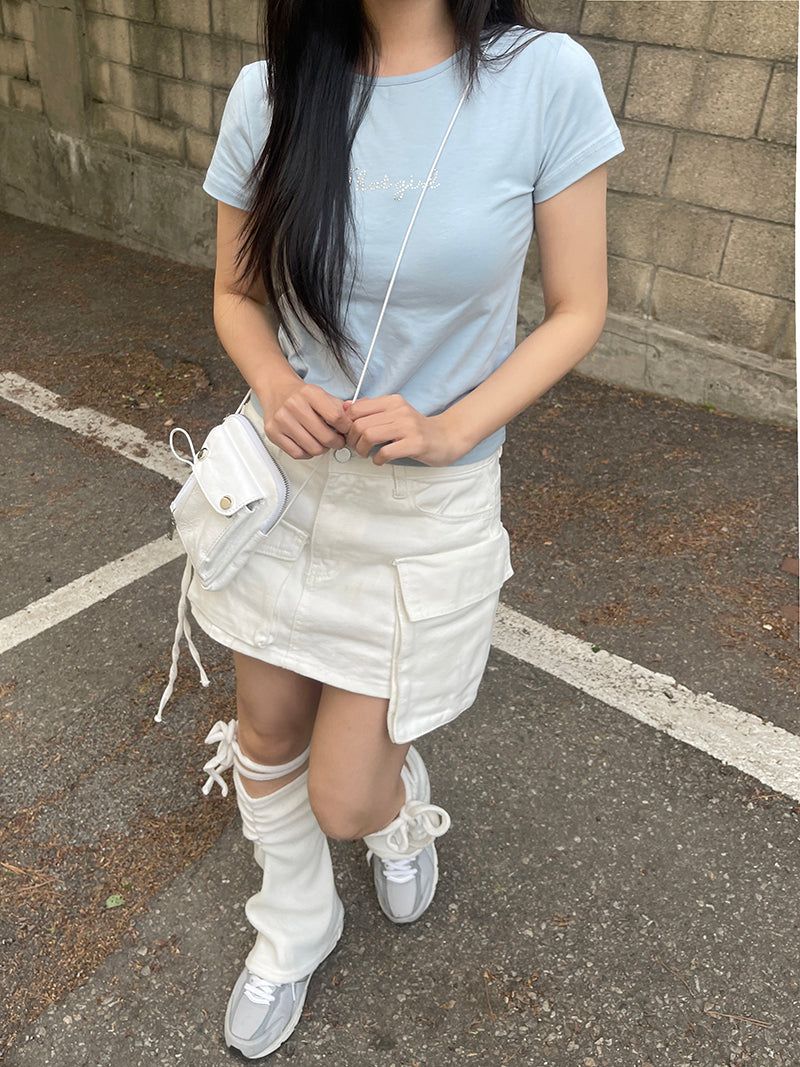 Cute cubic slim t-shirt