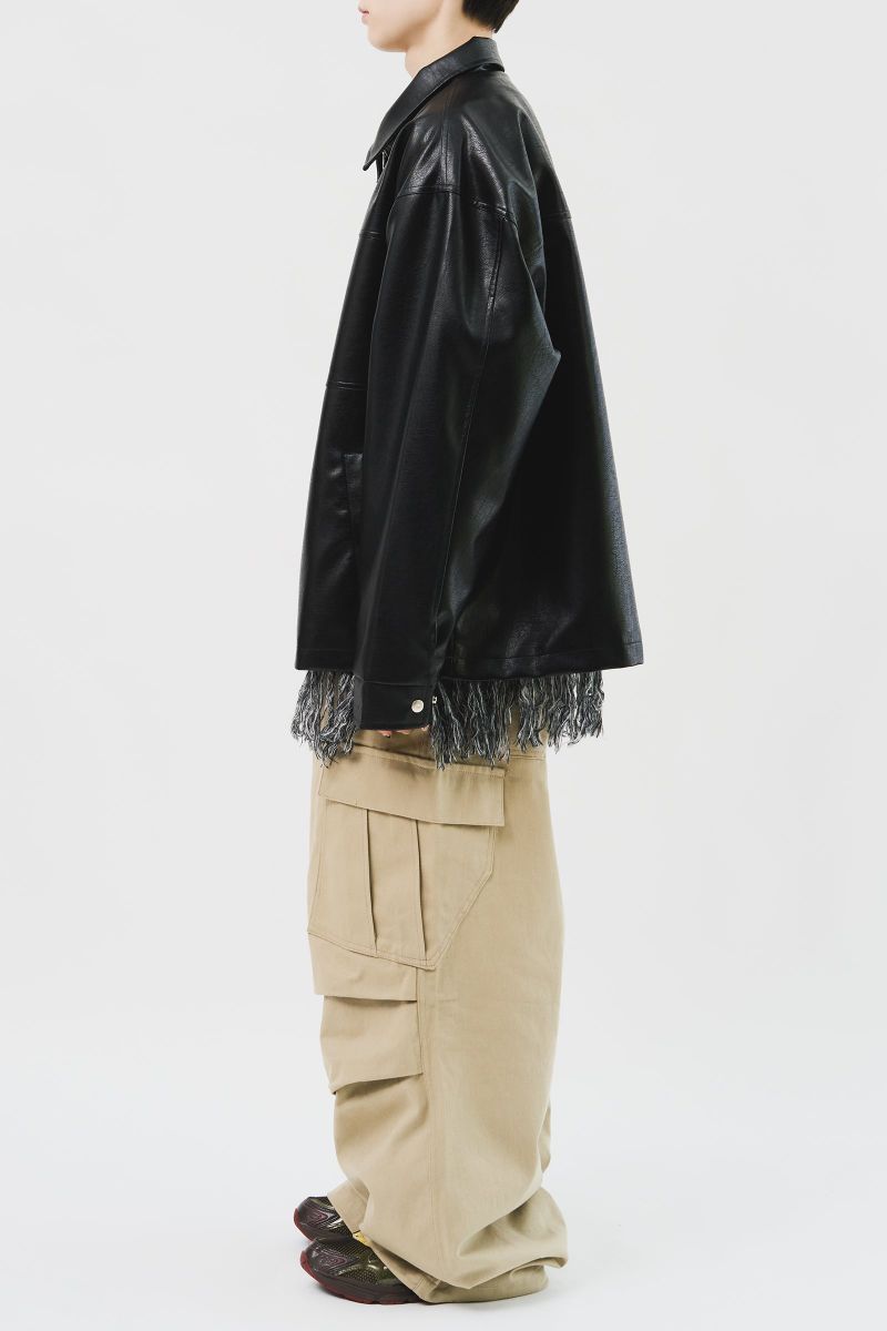Sarto Oversized Leather Jacket