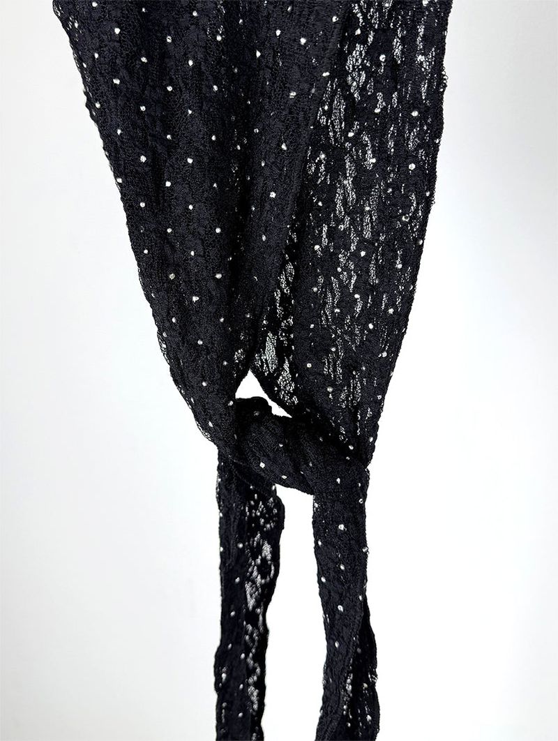 BEADS LACE SCARF (2C)