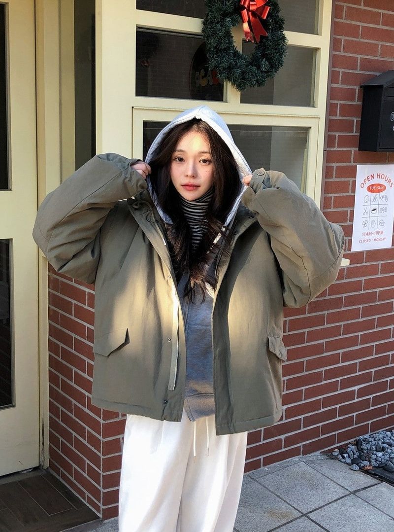 Toast Hood Over Wellon Padded Jumper (2color)