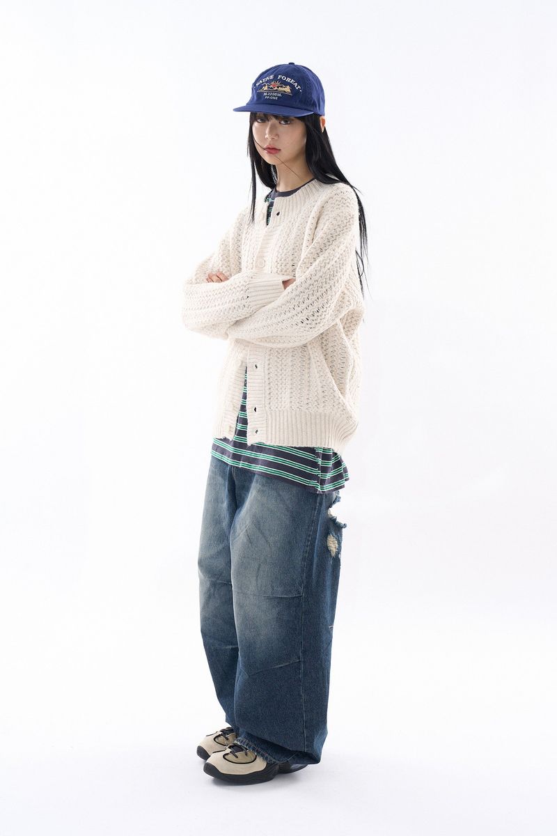 Bay vintage back parachute denim pants
