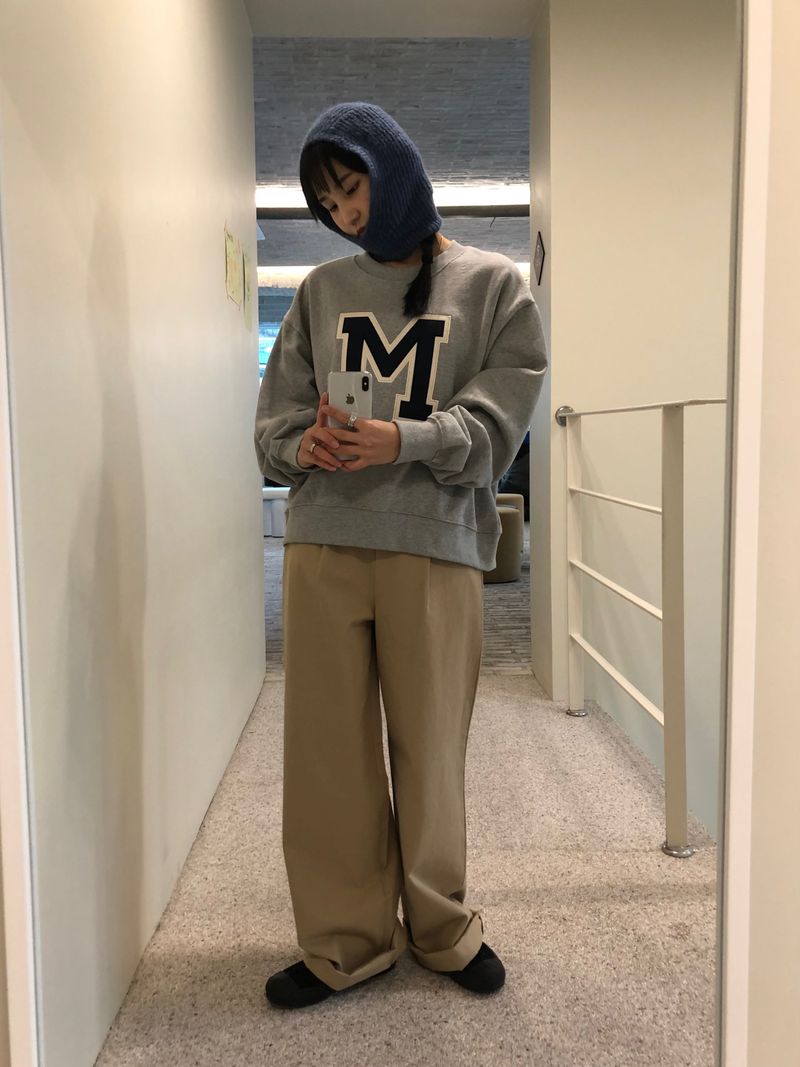 Feminine cotton wide pintuck pants 