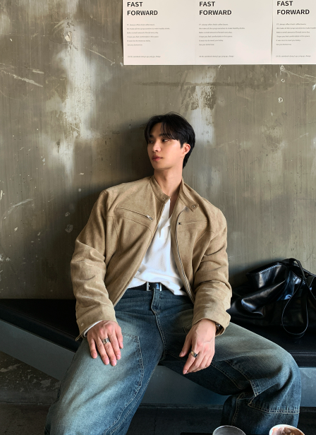 LOOKPLE（ルックプル）の「Miele YKK Suede Biker Jacket（Jackets/Outerwear）」