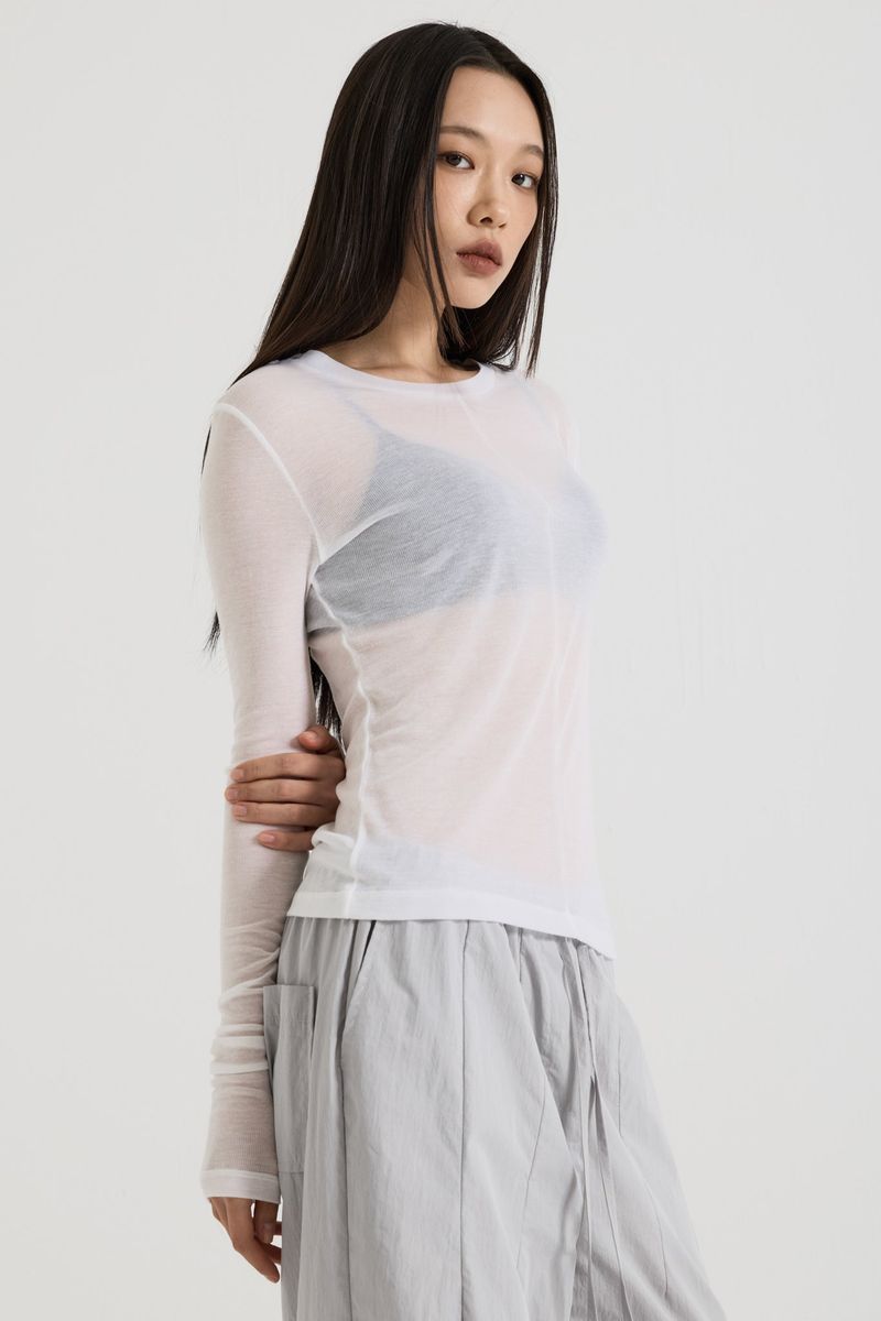 vadefy（ベイディフィー）の「French Wool Tencel Long Sleeve, White（Tops）」