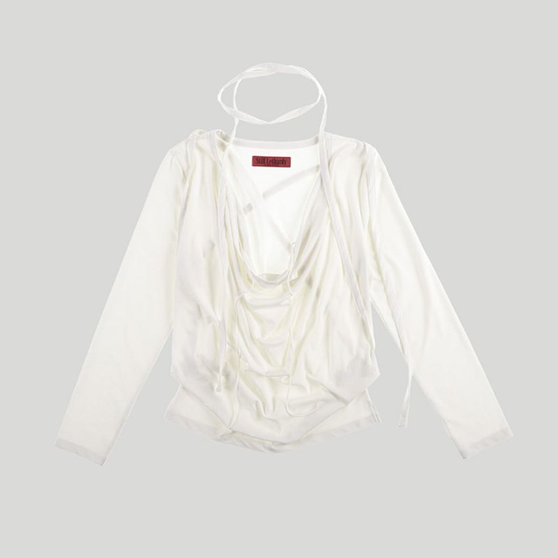 STRAP COWL TOP