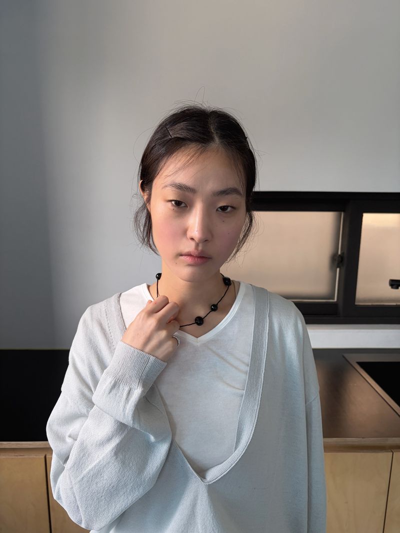 ERR（イアルアル）の「black beads necklace（Accessories）」
