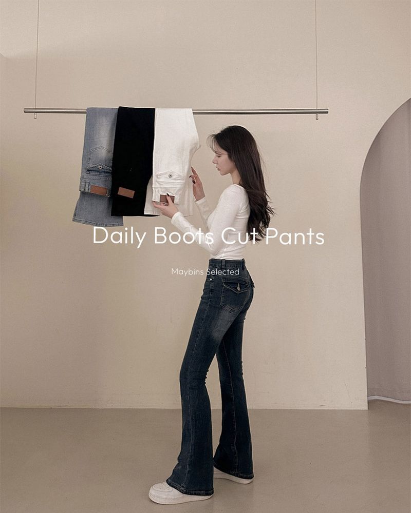 Bootcut denim pants