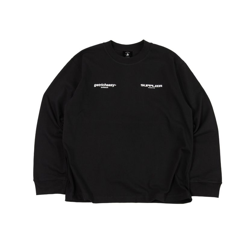 getricheasy（ゲットリッチイージー）の「Getricheasy x Supplier L/SL ブラック（トップス）」