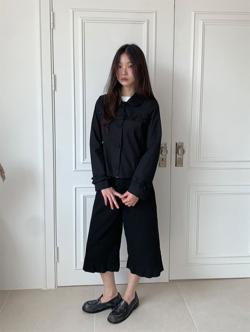 ROUND COLLAR FRILL JACKET (2C)