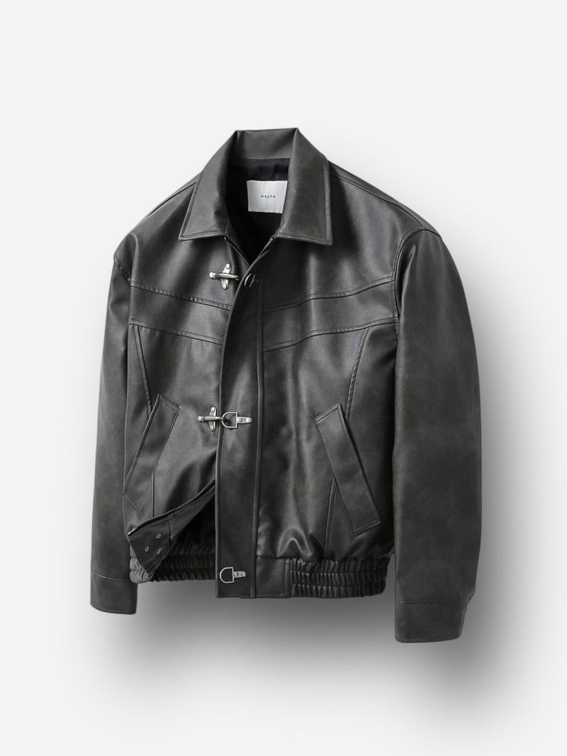 Hook Leather Crop Jacket