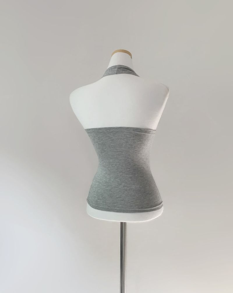 Sidia strap halter top (light gray)