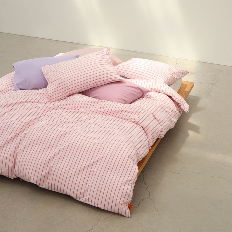 Linea pink pillow case