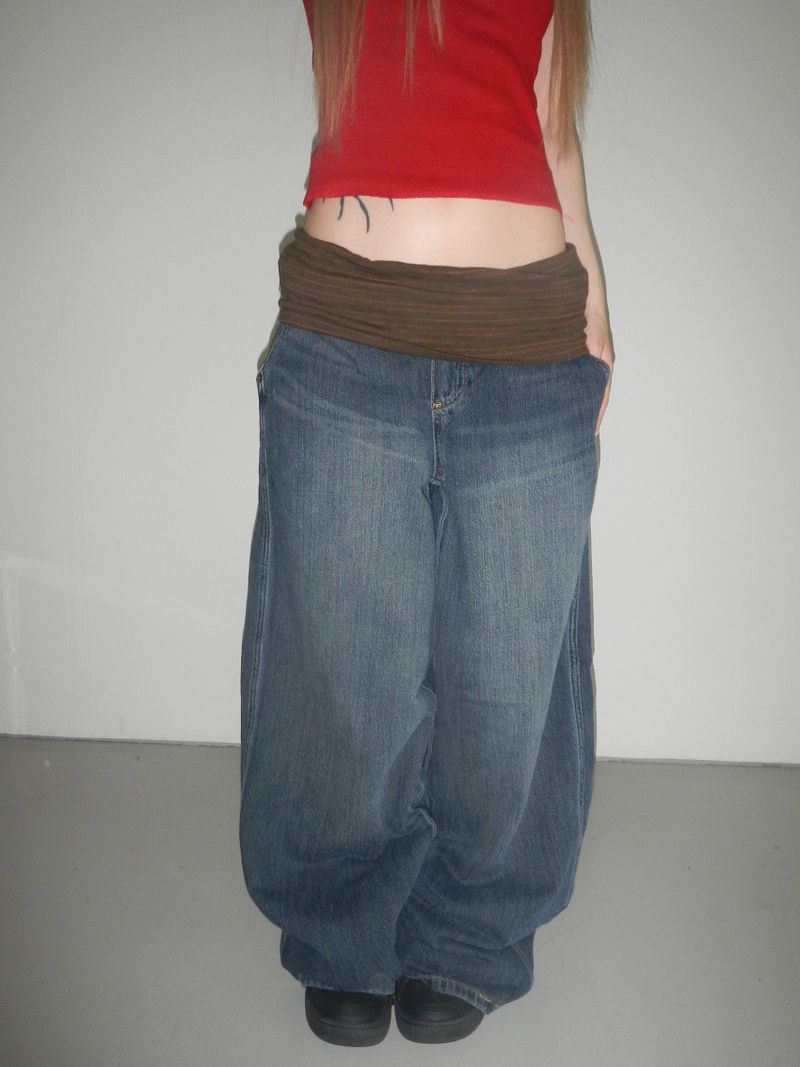summer banding denim pt(2 color)