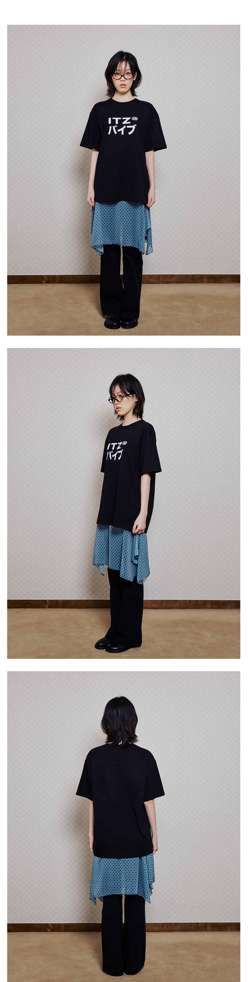 MIX LOGO T SHIRT - BLACK