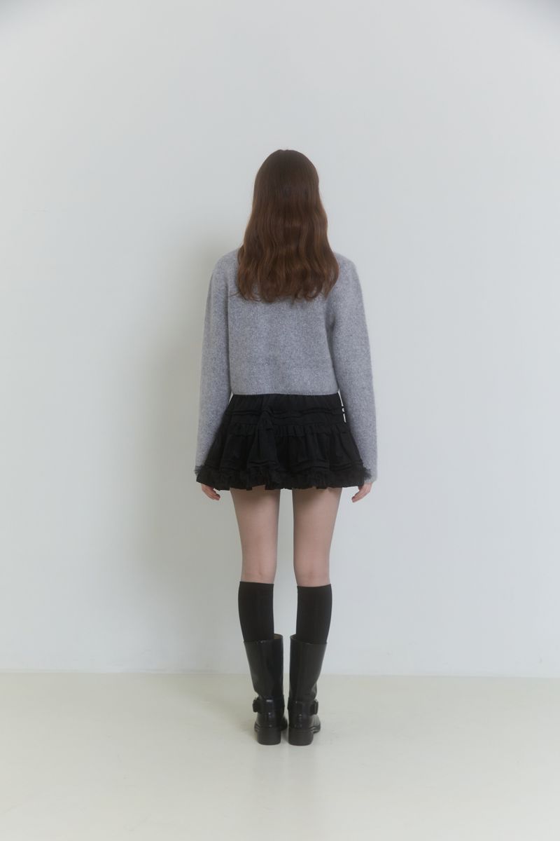LACE FRILL CARDIGAN