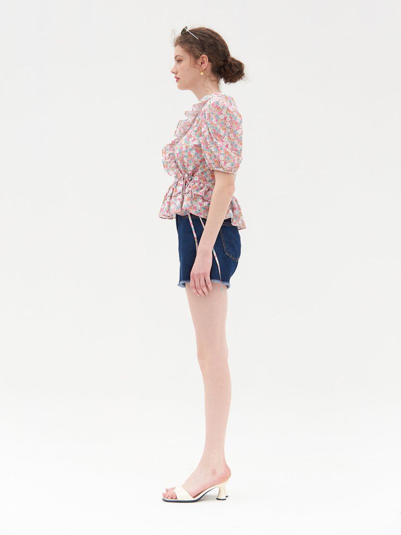 AMY RUFFLE DETAIL WRAP BLOUSE_PINK