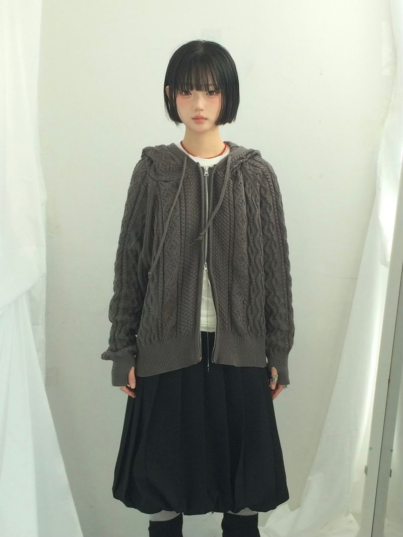Two Way Cozy Textured Knit Hood