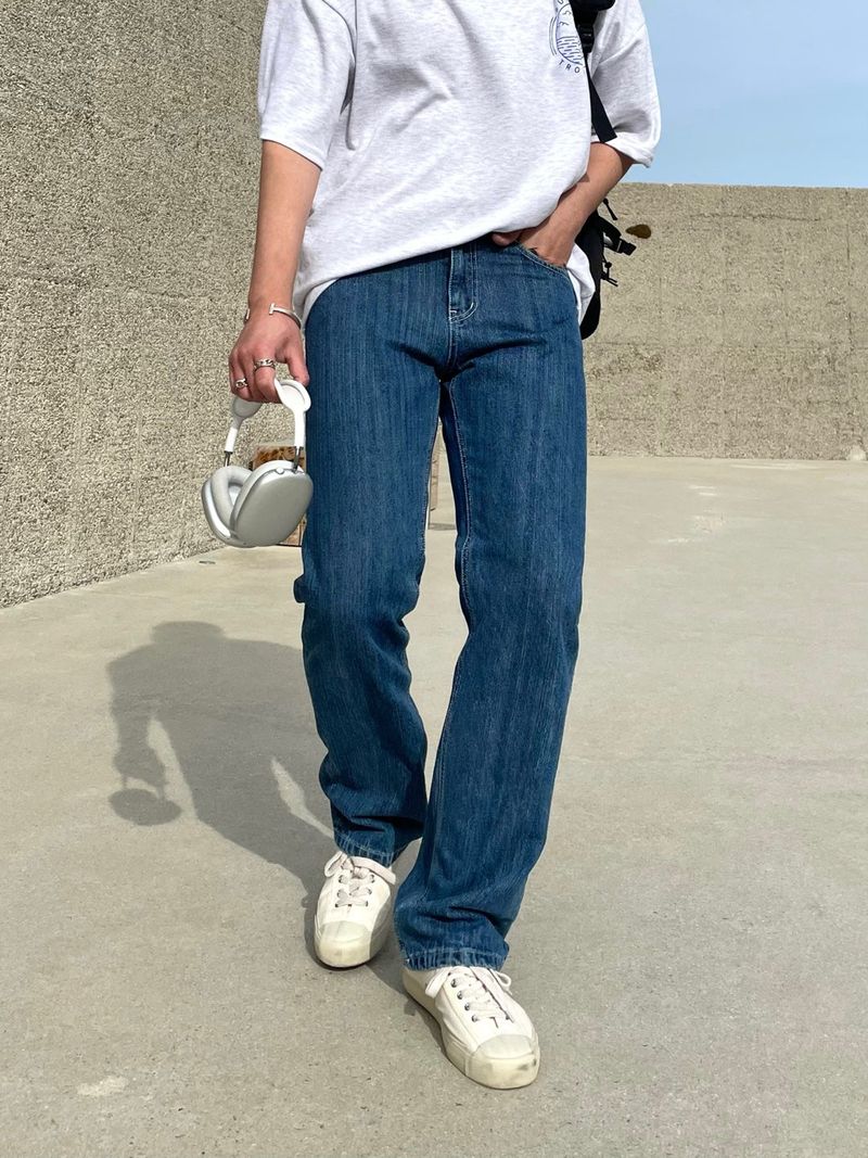 MASION SLIVE DENIM PANTS(ONE COLOR)