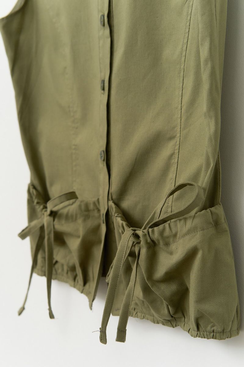 (W) Cake Pocket Slim Shirt