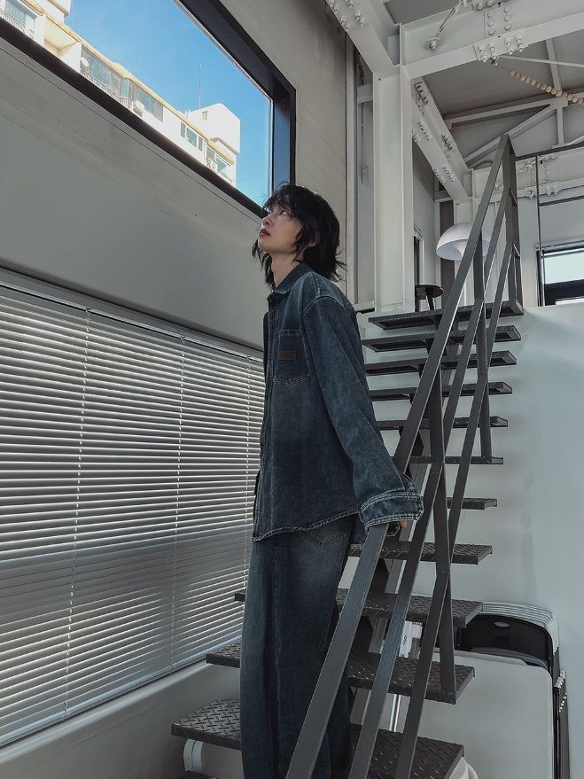 Hamb Work Patch Denim Shirt
