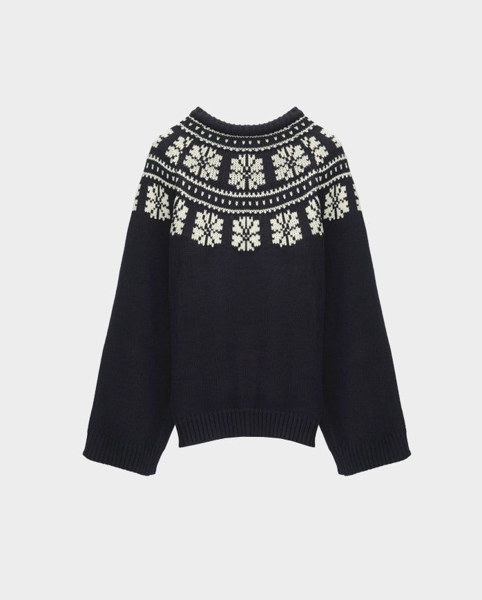 Nordic snow flake knit