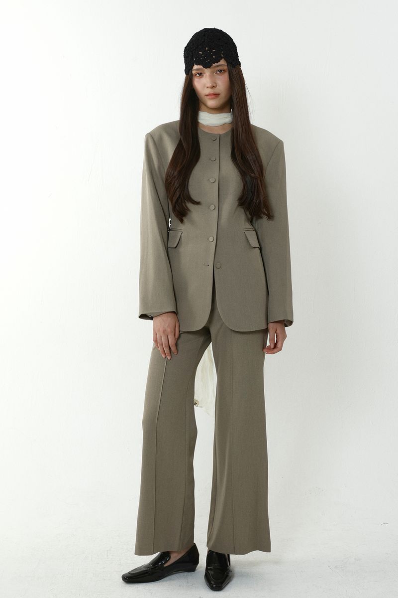 LE LINE LOW PANTS_BEIGE