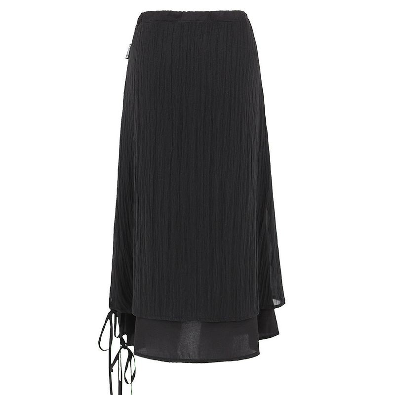 SHINE DOUBLE SKIRT IN BLACK